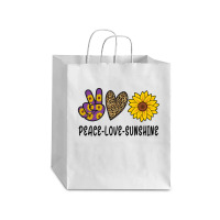 Peace Love Sunshıne Debie Paper Bag - 10 X 5 X 13 | Artistshot