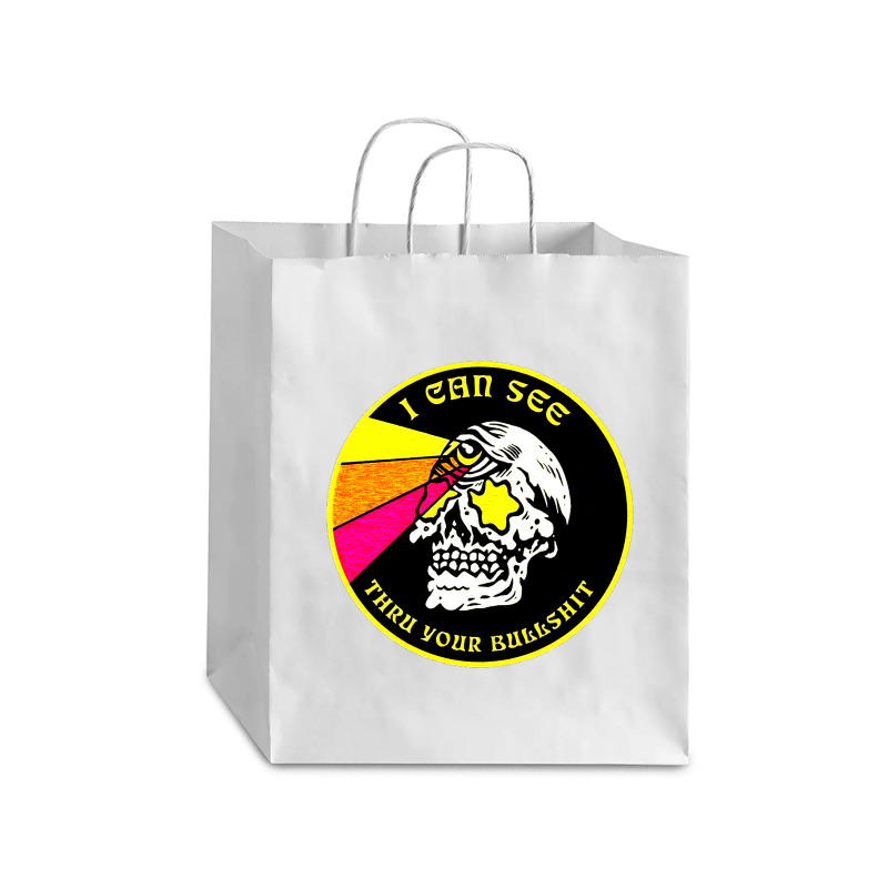 Skull Pop Art Debie Paper Bag - 10 x 5 x 13 by zig street | Artistshot