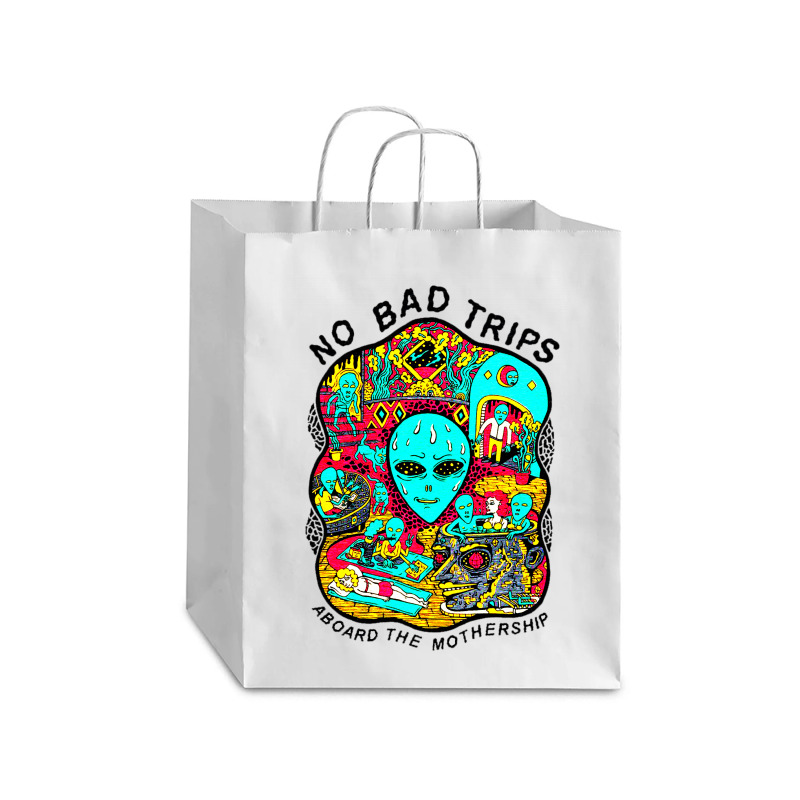 No Bad Trips Debie Paper Bag - 10 X 5 X 13 | Artistshot