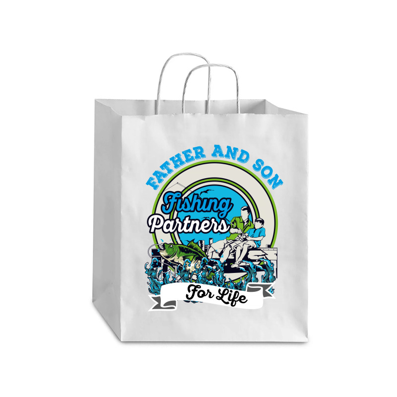 Father And Son Fishing Partners For Life Debie Paper Bag - 10 X 5 X 13 | Artistshot