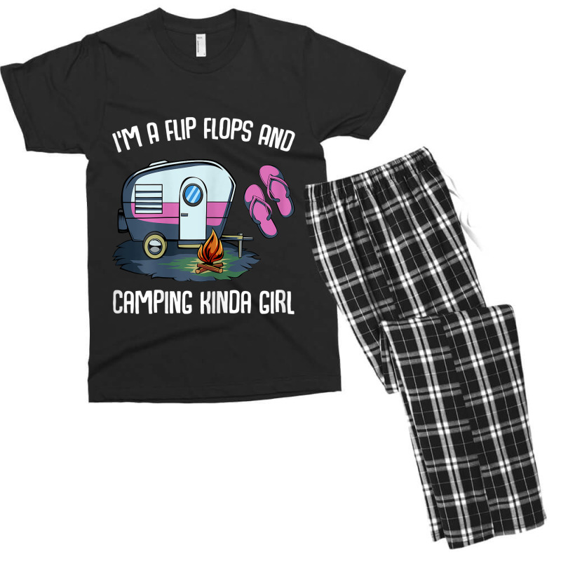 I M A Flip Flops And Camping Kinda Girl Men's T-shirt Pajama Set | Artistshot