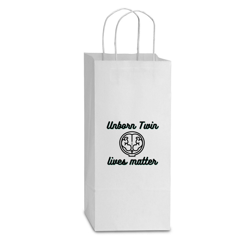 Unborn Twin Lives Matter Double Wine Paper Bag - 6 1/2 X 3 1/2 X 12 3/8 | Artistshot