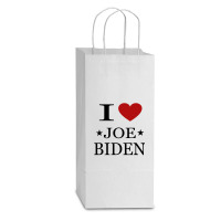 I Love Joe Biden Double Wine Paper Bag - 6 1/2 X 3 1/2 X 12 3/8 | Artistshot