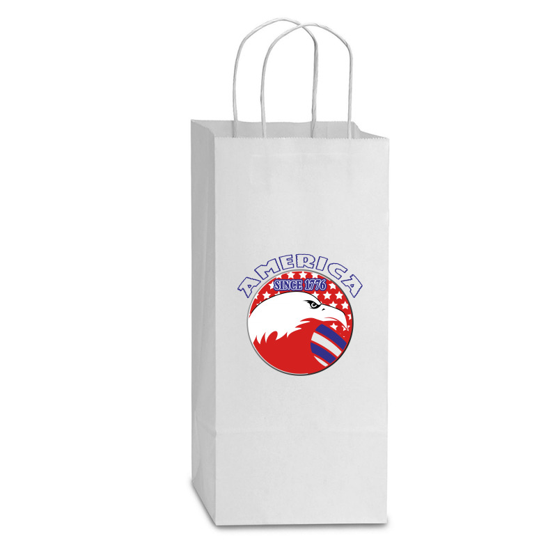 America Since 1776 Double Wine Paper Bag - 6 1/2 X 3 1/2 X 12 3/8 | Artistshot