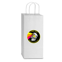 Skull Pop Art Double Wine Paper Bag - 6 1/2 X 3 1/2 X 12 3/8 | Artistshot