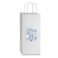 Funny Anatomy Of A Surfboard Double Wine Paper Bag - 6 1/2 X 3 1/2 X 12 3/8 | Artistshot