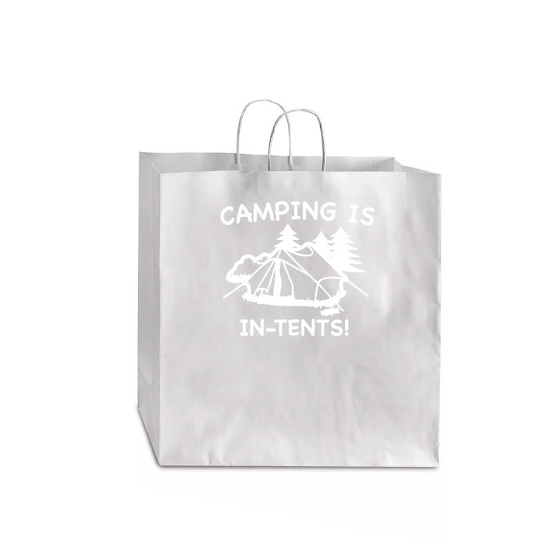 Camping Is In Tents Jumbo Paper Bag - 18 X 7 X 18 3/4 | Artistshot