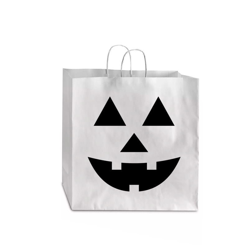 Black Pumpkin Face For Halloween Costumes Jumbo Paper Bag - 18 X 7 X 18 3/4 | Artistshot