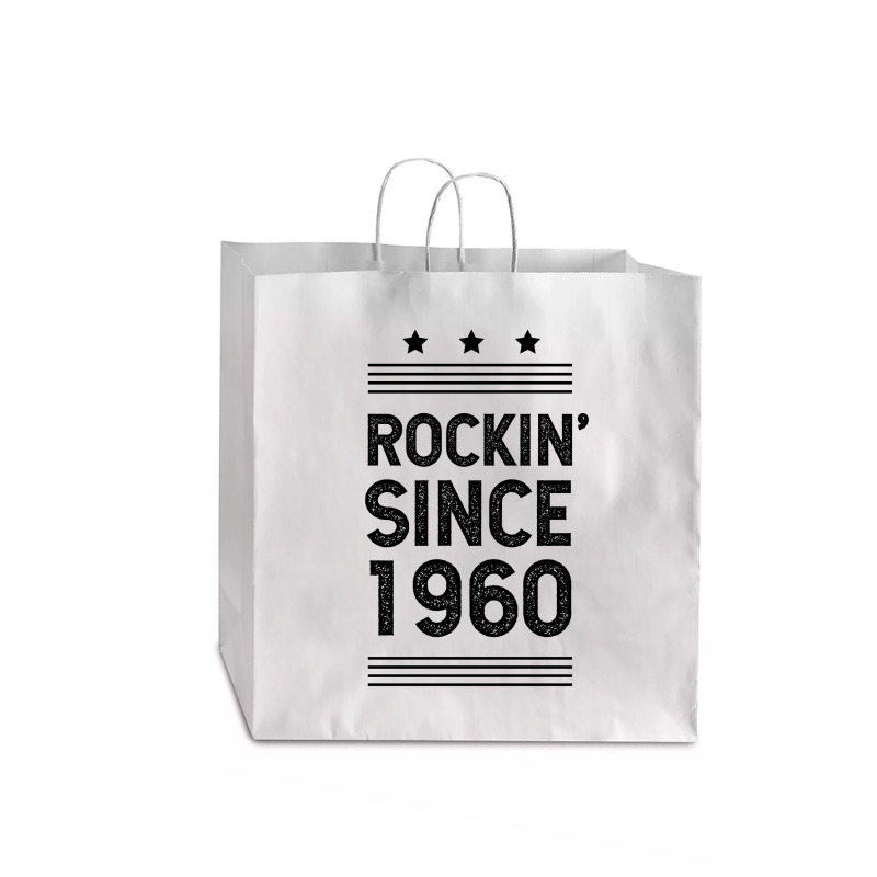 Gift For 60 Year Old: Classic Rock 1960 60th Birthday Jumbo Paper Bag - 18 X 7 X 18 3/4 | Artistshot