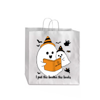 I Put The Boo In The Book Halloween Jumbo Paper Bag - 18 X 7 X 18 3/4 | Artistshot