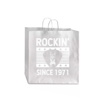 Gift For 49 Year Old: Classic Rock 1971 49th Birthday Jumbo Paper Bag - 18 X 7 X 18 3/4 | Artistshot