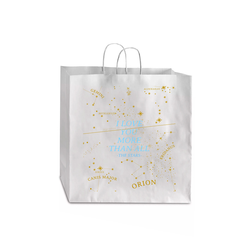 I Love You More Than All The Stars Jumbo Paper Bag - 18 X 7 X 18 3/4 | Artistshot