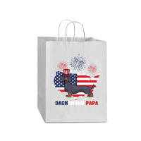 Dachshund Papa American Flag 4th Ofjuly Mart Paper Bag -13 X 7 X 17 | Artistshot