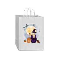 Chow Shepherd  Dog  & Witch Hanging Witch Broom Best Friends Halloween Mart Paper Bag -13 X 7 X 17 | Artistshot