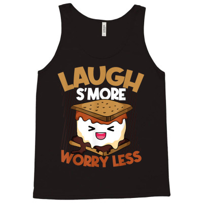 Laugh S More Worry Less Camping Tank Top Designed By Yenngoc