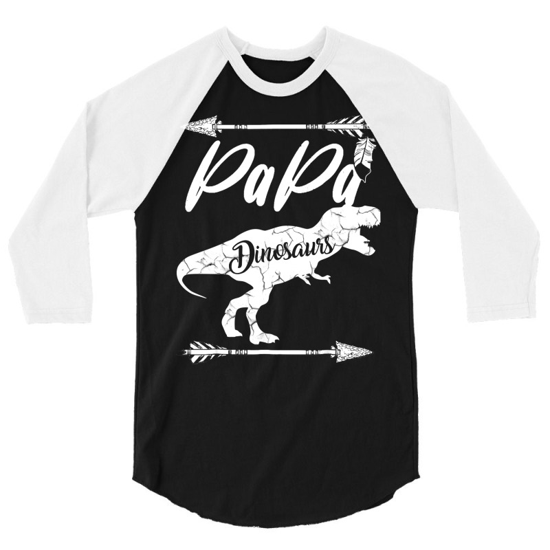 Dinosaur  Father's Day Papa Dinosaur 3/4 Sleeve Shirt | Artistshot