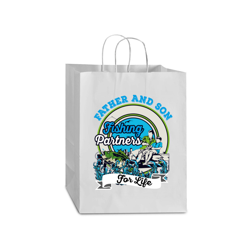 Father And Son Fishing Partners For Life Mart Paper Bag -13 X 7 X 17 | Artistshot