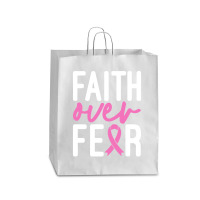 Faith Over Fear Breast Cancer For Dark Queen Paper Bag - 16 X 6 X 19 1/4 | Artistshot