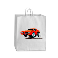 Classic American Muscle Car Cartoon Vector Illustration Queen Paper Bag - 16 X 6 X 19 1/4 | Artistshot