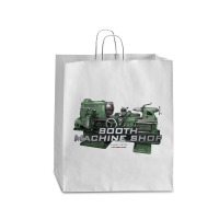 Booth Machine Shop Forrest Green (fashion Fit Tee) Queen Paper Bag - 16 X 6 X 19 1/4 | Artistshot