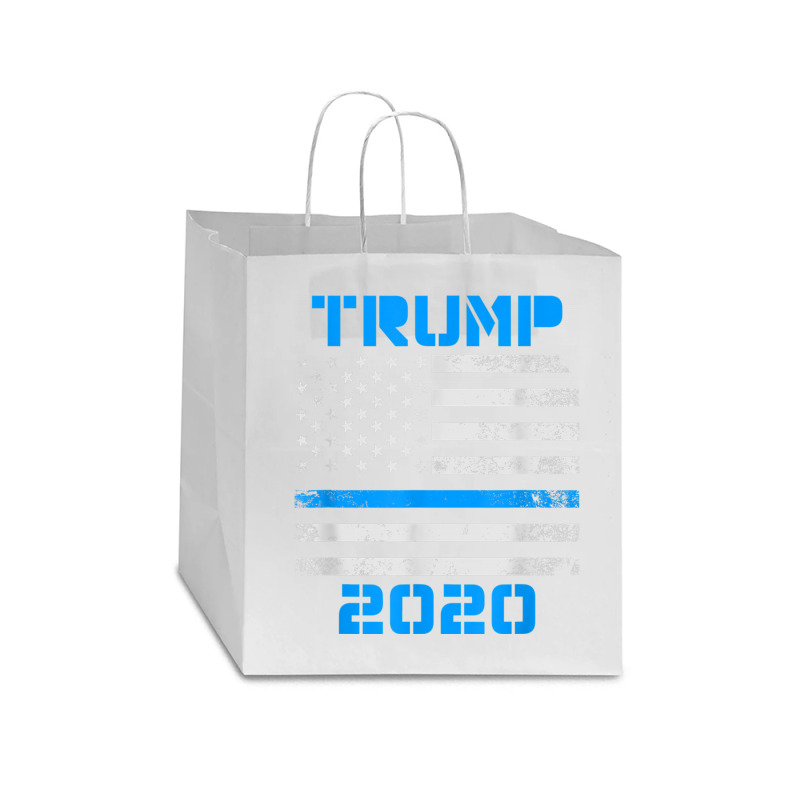 Trump 2020 Police Star Paper Bag - 13 X 7 X 13 | Artistshot