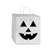 Black Pumpkin Face For Halloween Costumes Star Paper Bag - 13 X 7 X 13 | Artistshot