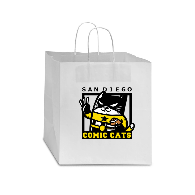 Cat Hero Star Paper Bag - 13 X 7 X 13 | Artistshot