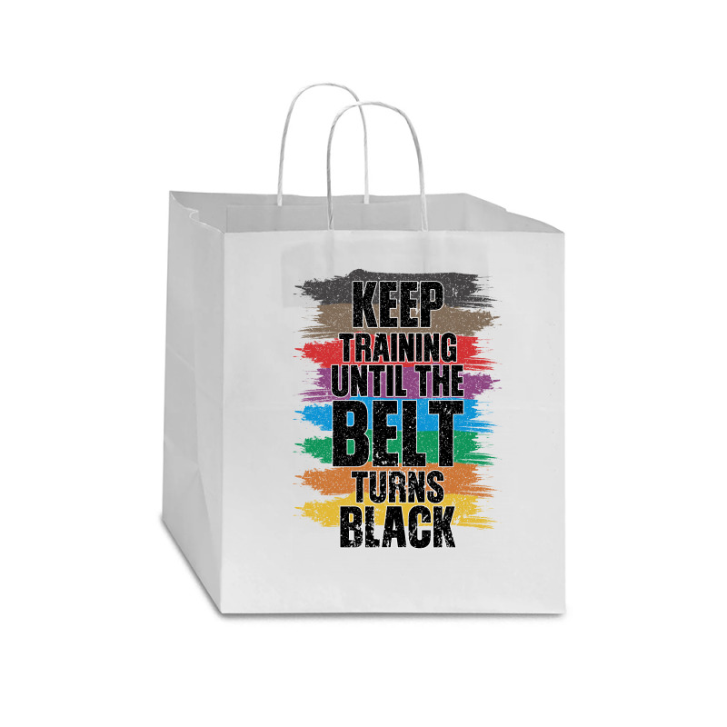 Black Belt Martial Art Training Karate Taekwondo Star Paper Bag - 13 X 7 X 13 | Artistshot