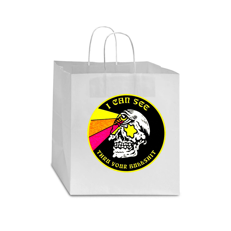 Skull Pop Art Star Paper Bag - 13 x 7 x 13 by zig street | Artistshot