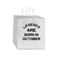 Legends Are Born In October Star Paper Bag - 13 X 7 X 13 | Artistshot