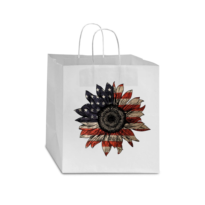 American Sunflower Star Paper Bag - 13 X 7 X 13 | Artistshot