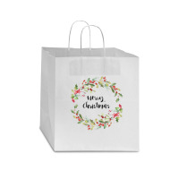 Marbella Merry Christmas Star Paper Bag - 13 X 7 X 13 | Artistshot