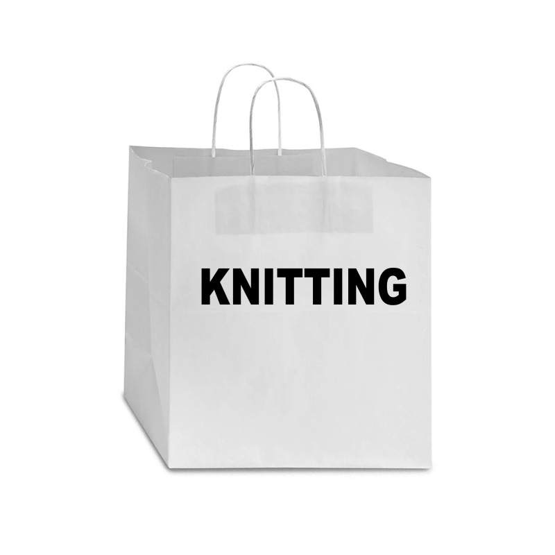 Knitting Star Paper Bag - 13 X 7 X 13 | Artistshot