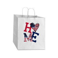 American Flag Home Take Out Paper Bag - 14 X 10 X 15 1/2 | Artistshot