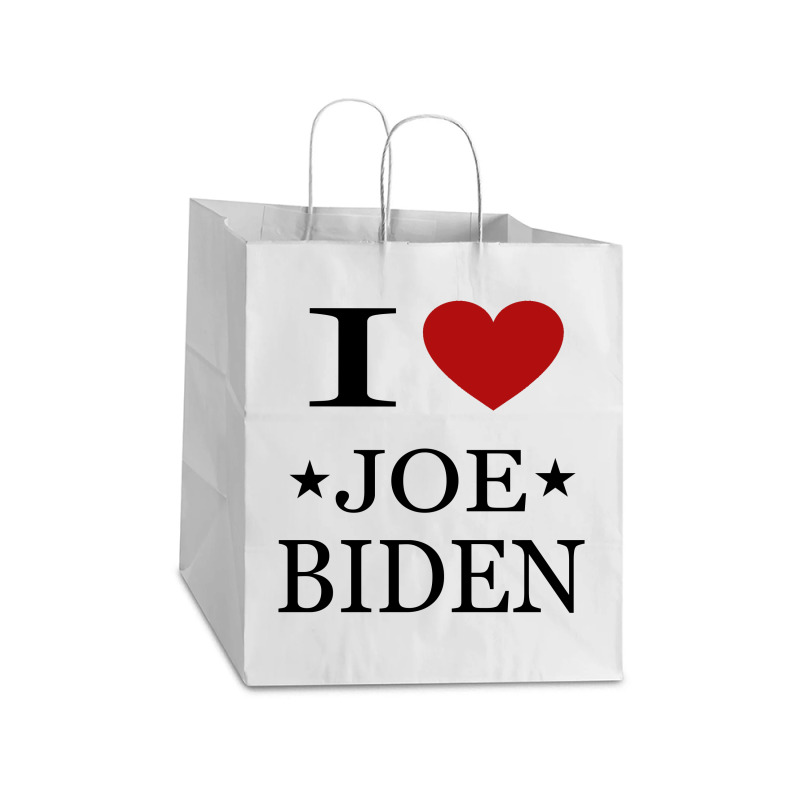 I Love Joe Biden Take out Paper Bag - 14 x 10 x 15 1/2 by ELEGANCE99 | Artistshot