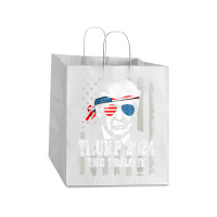 Trump 2024 The Trilogy Take Out Paper Bag - 14 X 10 X 15 1/2 | Artistshot