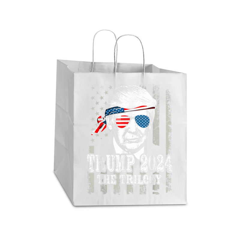 Trump 2024 The Trilogy Take Out Paper Bag - 14 X 10 X 15 1/2 | Artistshot