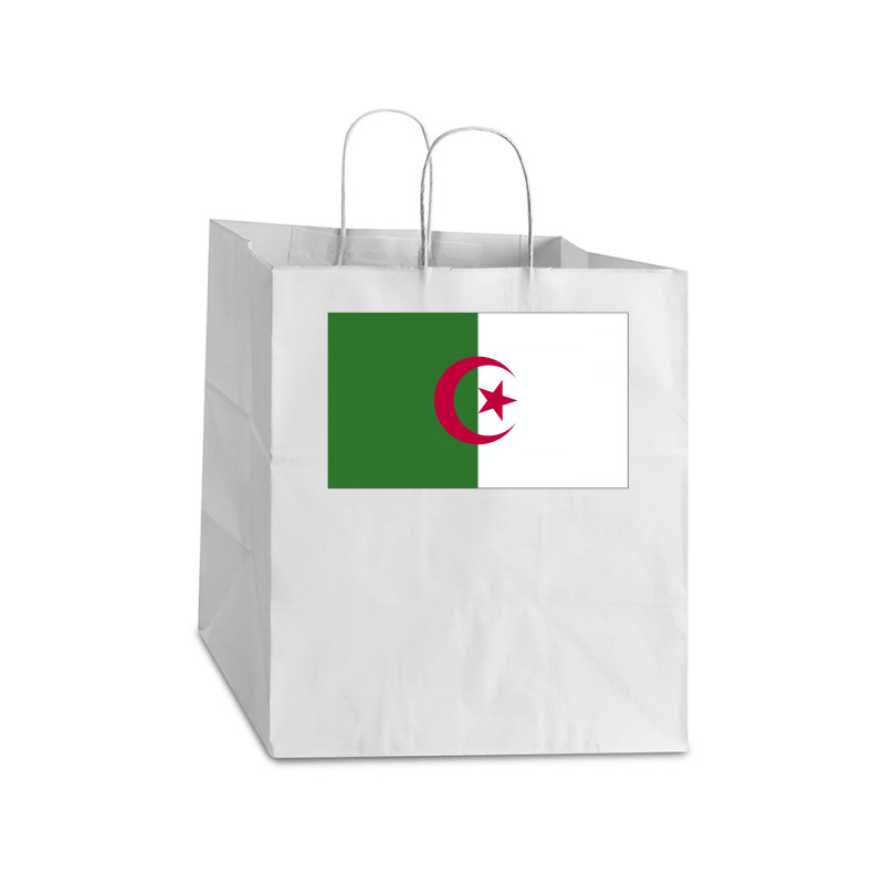 Algeria Flag Take Out Paper Bag - 14 X 10 X 15 1/2 | Artistshot