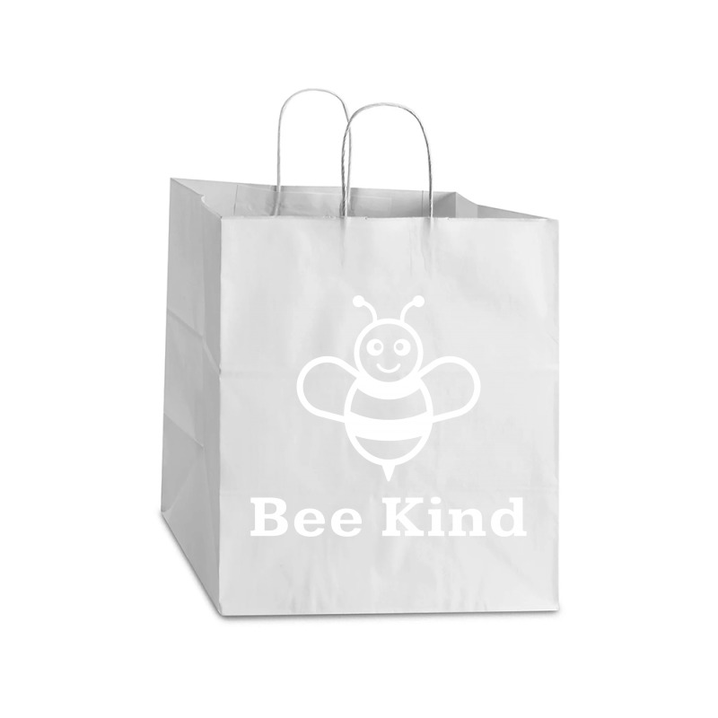 Bee Kind Take Out Paper Bag - 14 X 10 X 15 1/2 | Artistshot