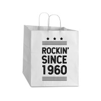 Gift For 60 Year Old: Classic Rock 1960 60th Birthday Take Out Paper Bag - 14 X 10 X 15 1/2 | Artistshot