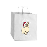 Fa La La La La Llama Cute Christmas Take Out Paper Bag - 14 X 10 X 15 1/2 | Artistshot