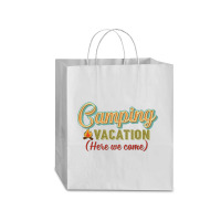 Camping Vacation Here We Come Retro Vintage Traveler Paper Bag -13 X 6 X 15 3/4 | Artistshot