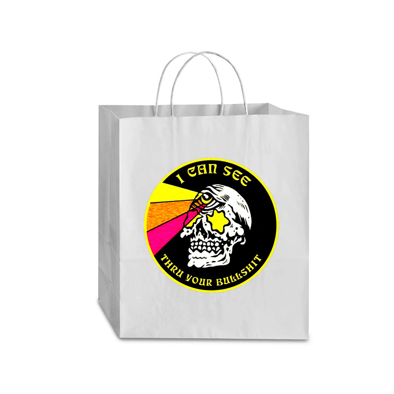 Skull Pop Art Traveler Paper Bag -13 x 6 x 15 3/4 by zig street | Artistshot