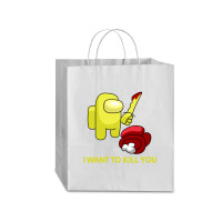 I Want To Kill You Yellow Traveler Paper Bag -13 X 6 X 15 3/4 | Artistshot