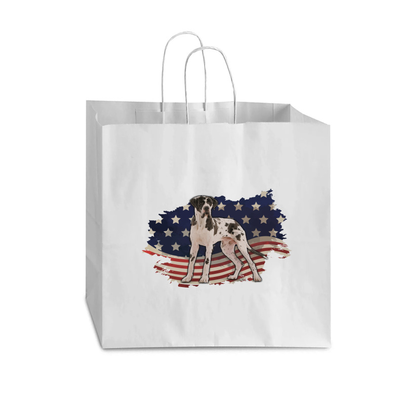 Pointer American Flag Usa Patriotic  4th Of July Gift Vogue Paper Bag - 16 X 6 X 12 | Artistshot