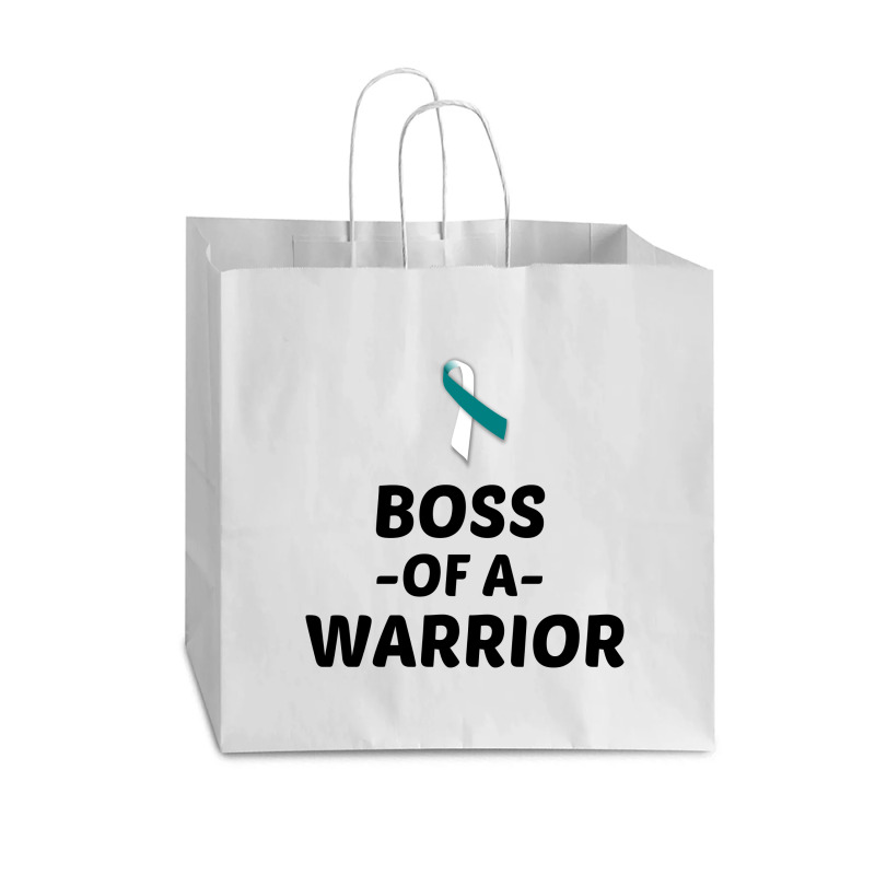 Boss Of A Warrior Cervical Cancer Awareness Vogue Paper Bag - 16 X 6 X 12 | Artistshot