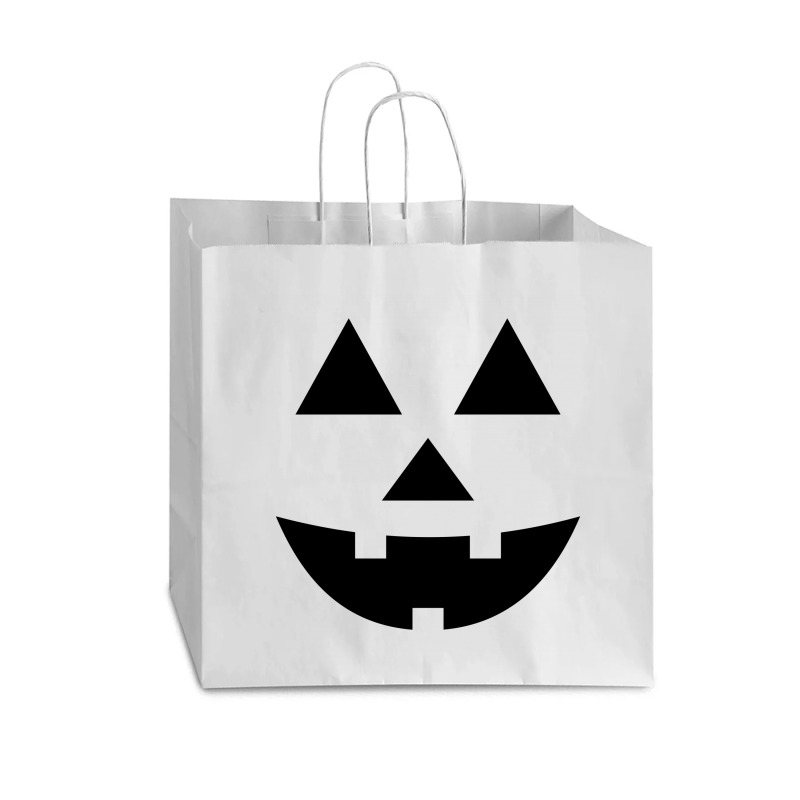 Black Pumpkin Face For Halloween Costumes Vogue Paper Bag - 16 X 6 X 12 | Artistshot