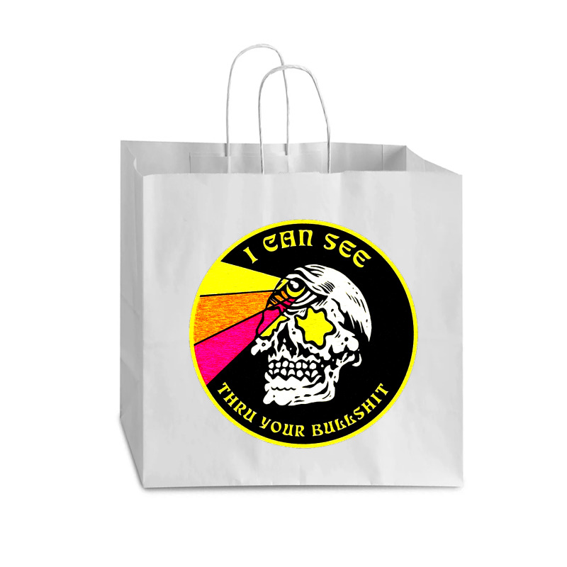 Skull Pop Art Vogue Paper Bag - 16 x 6 x 12 by zig street | Artistshot