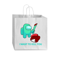 I Want To Kill You Cyan Vogue Paper Bag - 16 X 6 X 12 | Artistshot