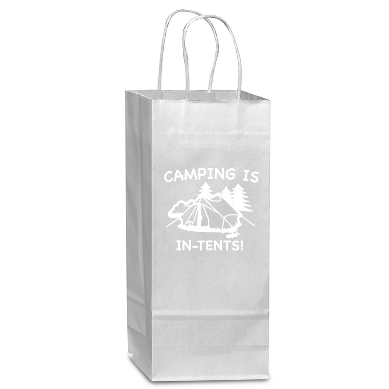 Camping Is In Tents Wine Paper Bag - 5 1/2 X 3 1/4 X 13 | Artistshot